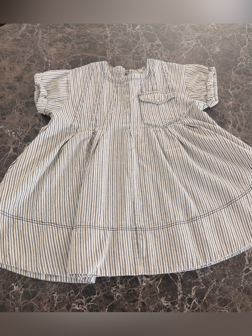 Pilcro White and Black Pinstripe Swing Tunic - Picture 3 of 6